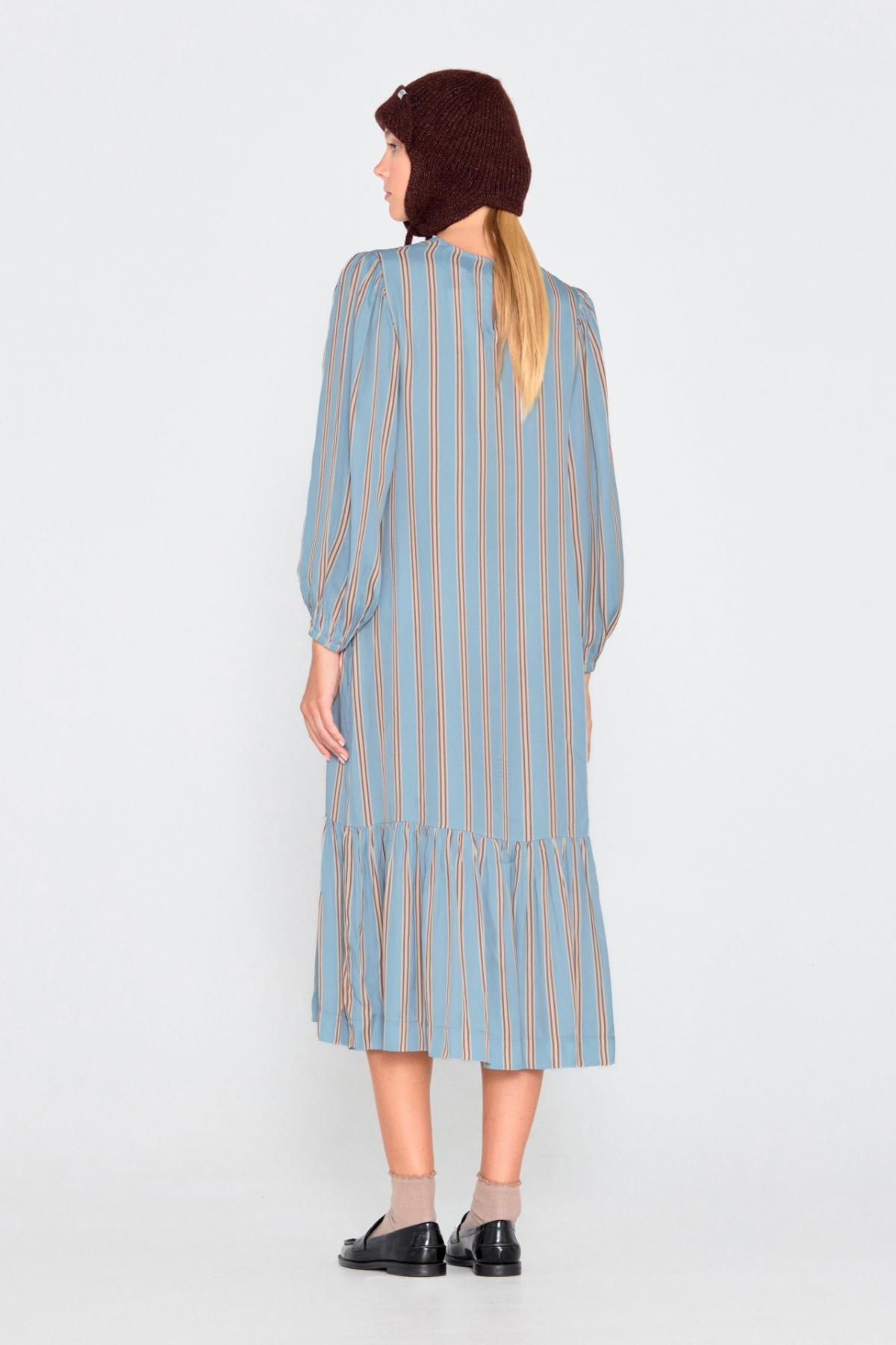 타이니코튼 스트라이프 미디 원피스 AW24-617P24 ONE COLOR 이미지 6