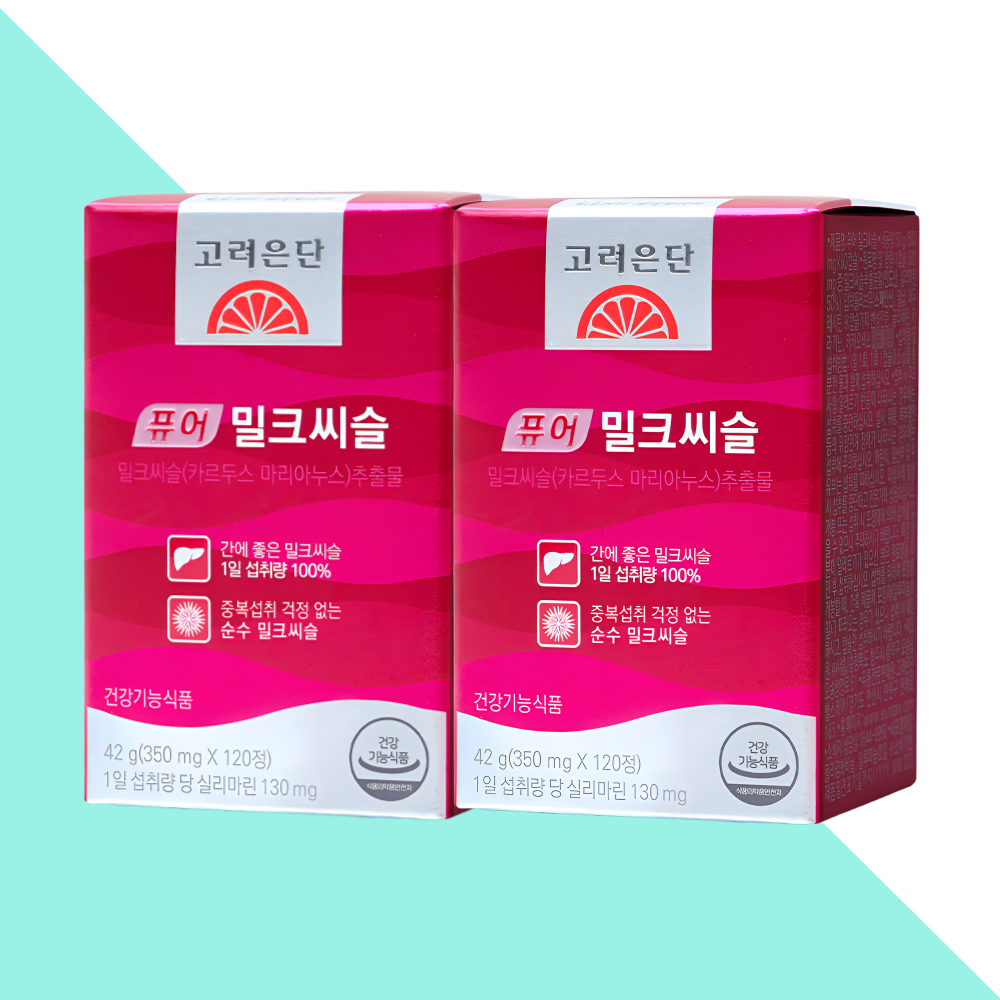 고려은단 밀크씨슬 퓨어 밀크시슬 350mg 120정X2개 - 상품 이미지