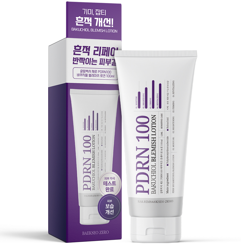 살림백서 제로 PDRN 바쿠치올 로션 100ml 블래미쉬 피부흔적 케어 연어 주름개선 탄력 제품 이미지