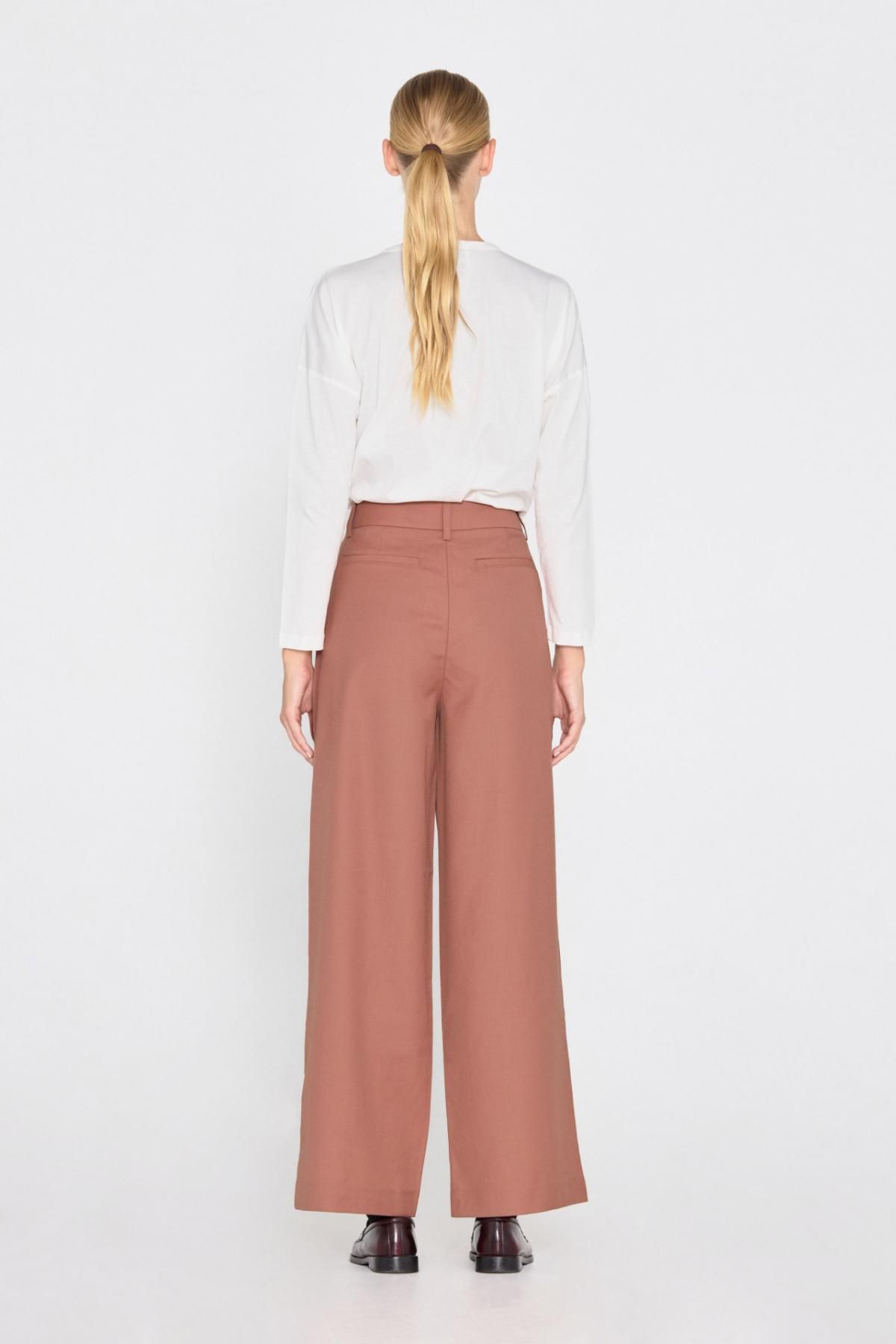 타이니코튼 플리츠 와이드 슬랙스 팬츠 AW24-758P78 DESNUDO - 상세 이미지 5