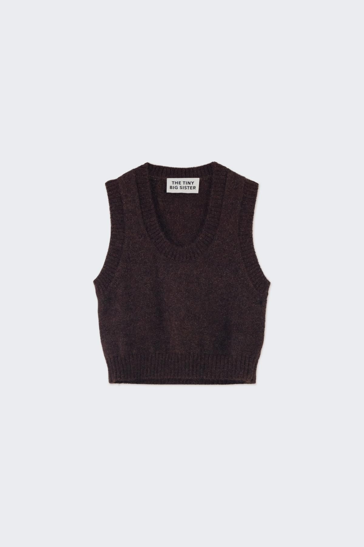 타이니코튼 퍼 니트 크롭 베스트 AW24-705K22 ONE COLOR - 메인 이미지