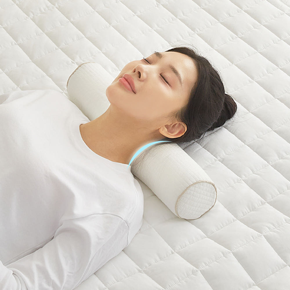집앤콕 빨아쓰는 원형 경추베개 거북목 일자목 1+1