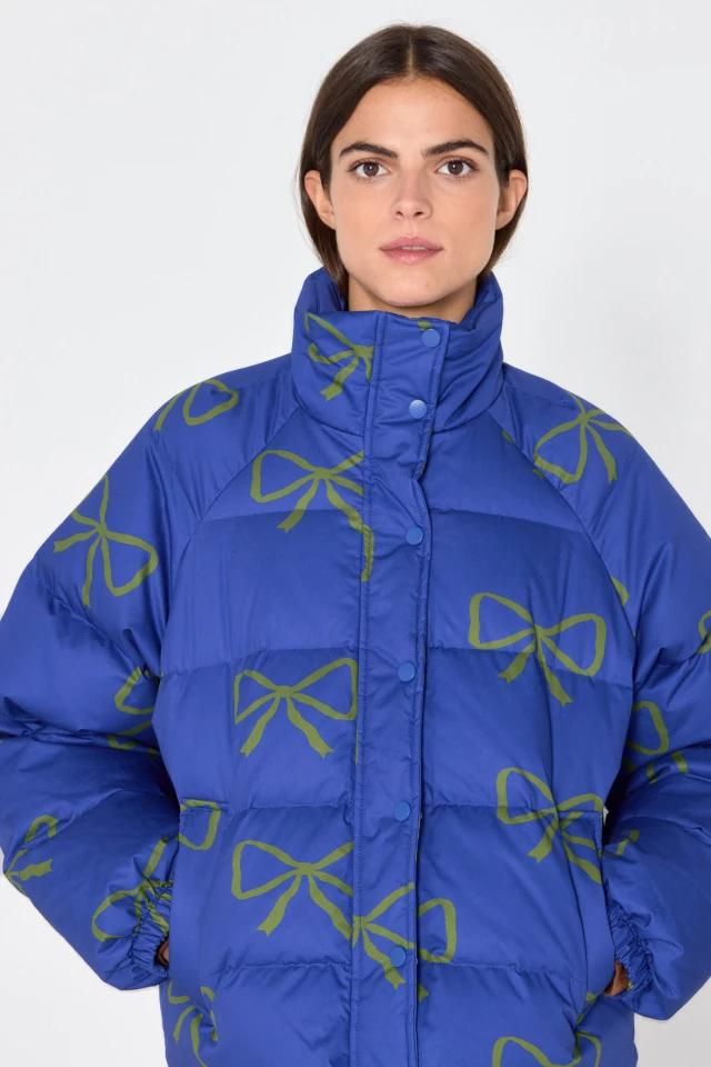 타이니코튼 테크니컬 리본 프린트 숏 패딩 재킷 AW24-681J29 ONE COLOR - 상세 이미지 5