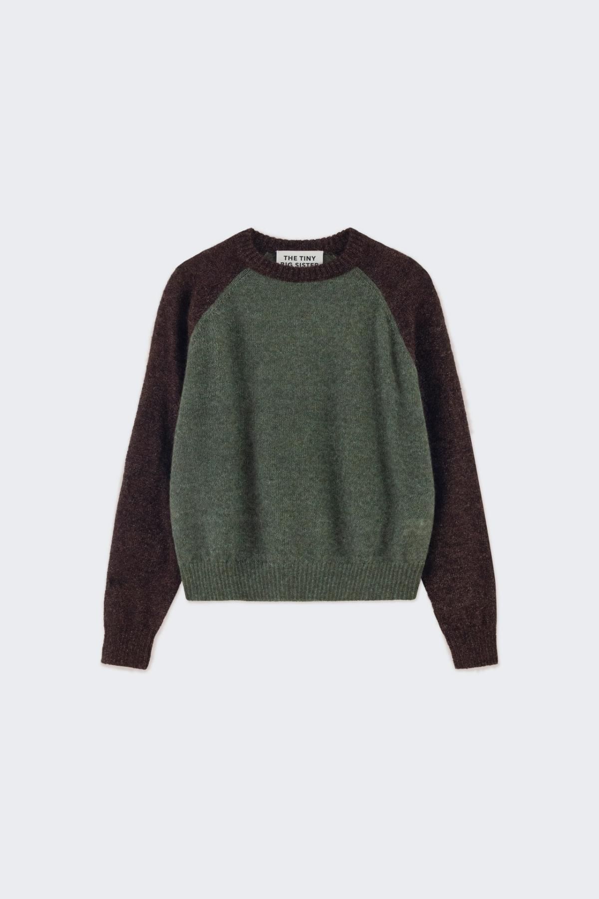 타이니코튼 배색 라운드넥 니트 Jersey sara AW24-706P71 ONE COLOR - 메인 이미지