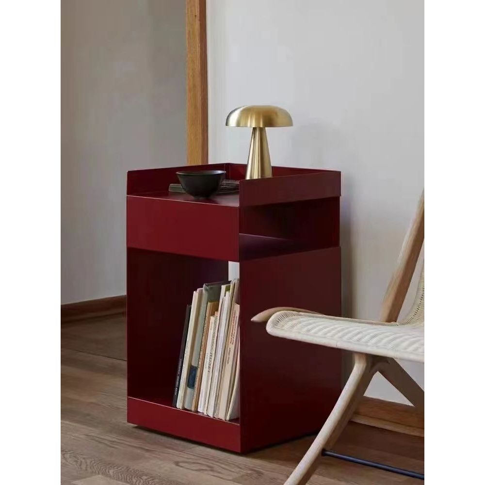 북유럽 사이드테이블 카페 쇼파 옆 협탁 티테이블 레드 큐브