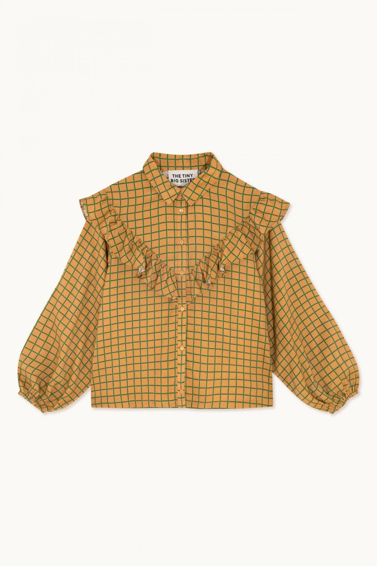타이니코튼 체크 프릴 블라우스 AW23-625K25 ONE COLOR - 메인 이미지