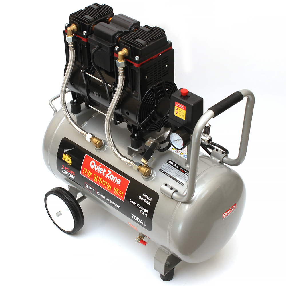콰이어트존 콤프레샤 1400W 스틸 에어콤프레샤 컴프레셔 400CU 이미지 2