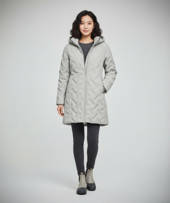 블랙야크 여자 겨울 탈부착 후드 항균 아웃도어 덕다운 퀼팅 롱기장 패딩점퍼 - 상세 이미지 3