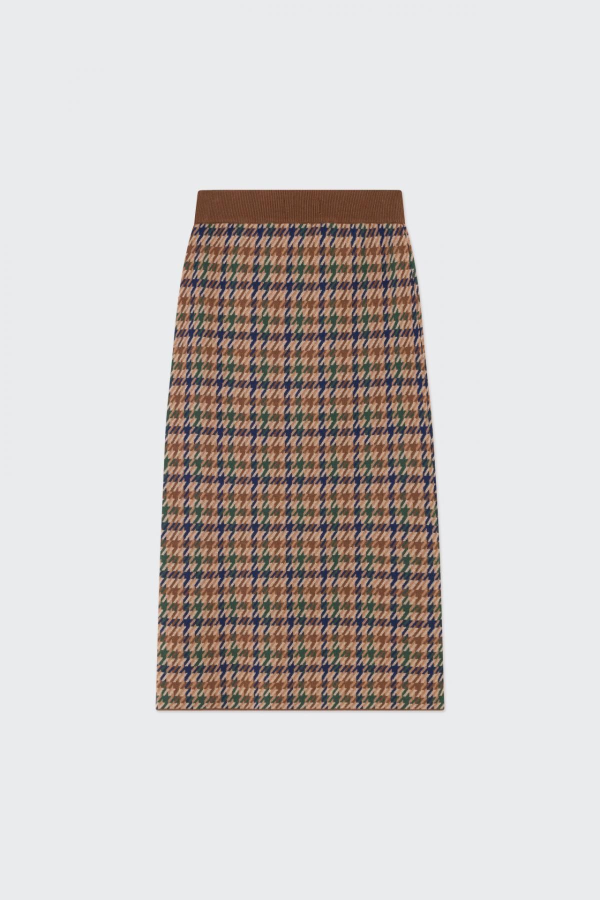 타이니코튼 클래식 체크 패턴 미디 스커트 AW24-714108 ONE COLOR - 상세 이미지 2