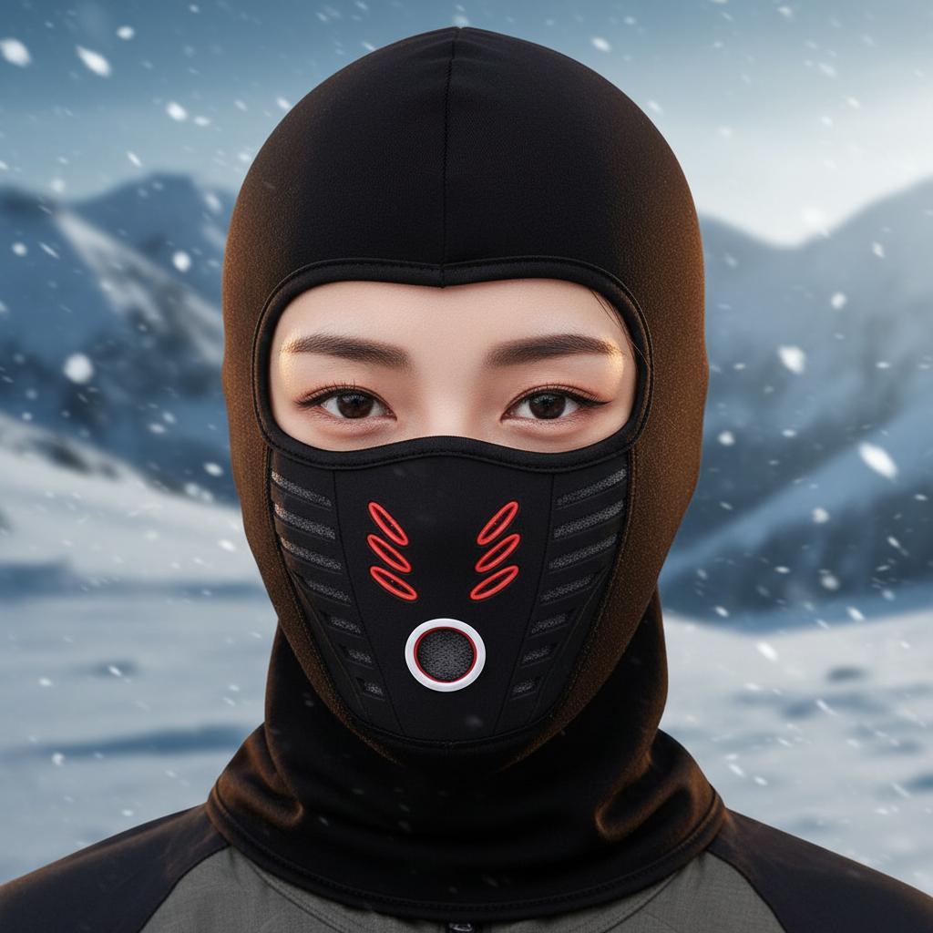 방한 바라클라바 방한워머 따뜻한 기모안감 오토바이 자전거 스키 스포츠용 - 상품 이미지