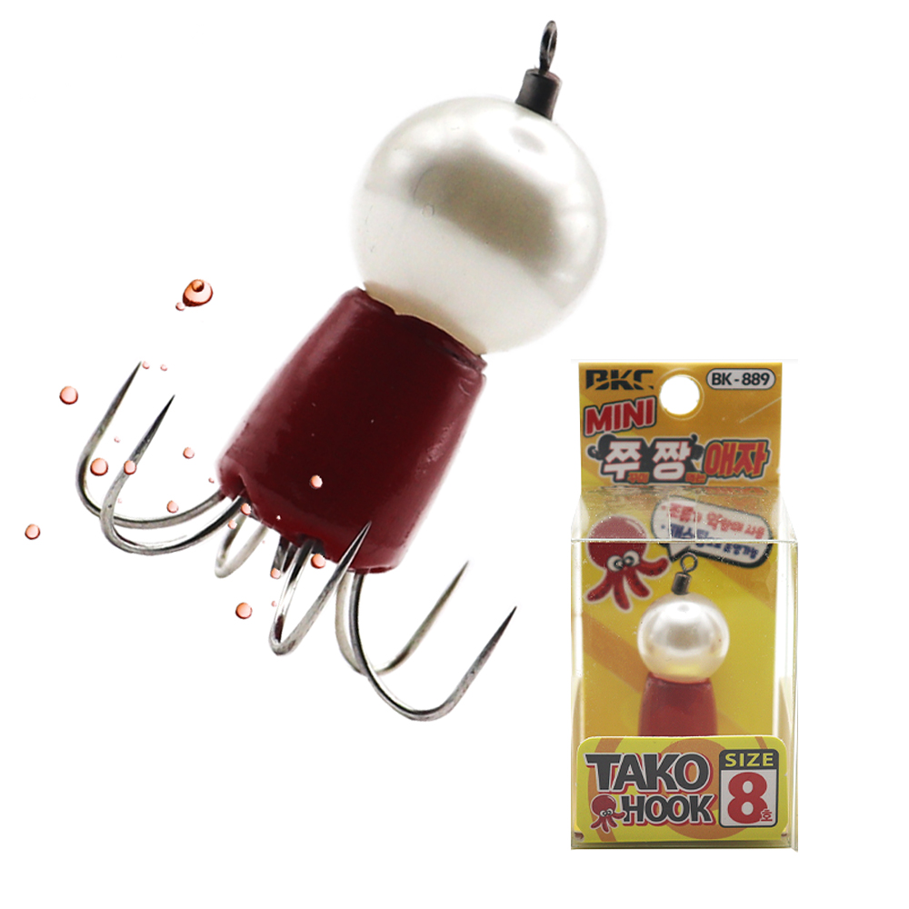 백경 BK-889 미니 쭈짱 애자 미니애자 구슬애자 진주 바늘 쭈꾸미 바늘 문어 대구 - 메인 이미지