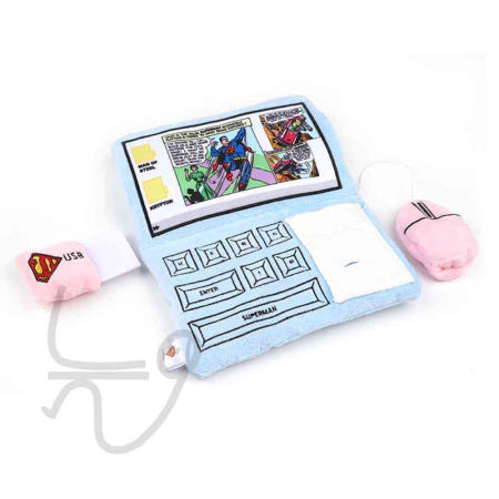 늘ways 슈퍼맨 컴퓨터 플레잉토이 블루 강아지장난감 애견놀이기구