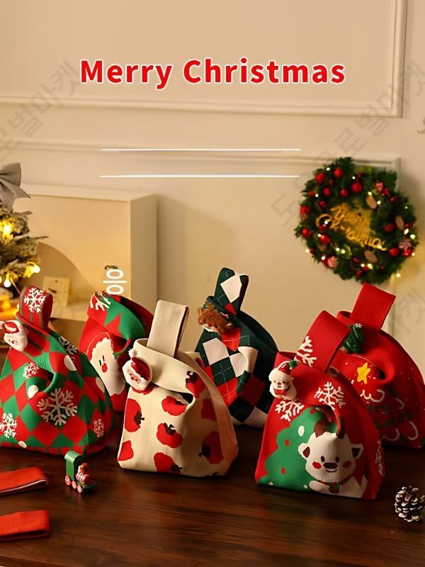 크리스마스구디백 답례품 니트백 선물 문방구 교회 학원 - 상세 이미지 2
