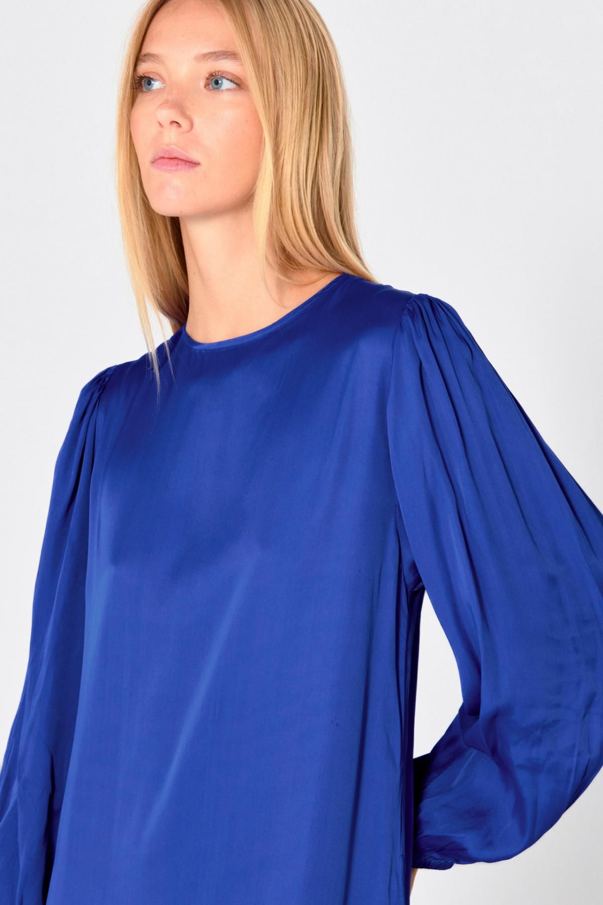 타이니코튼 러플 미디 원피스 블루 AW24-606J29 ONE COLOR - 상세 이미지 4