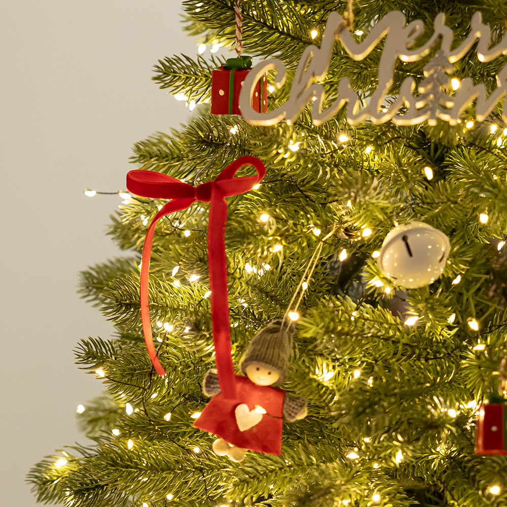 크리스마스 트리 나무 장식 풀세트 레드마블더블그린 90cm (양면) 성탄절 PE 중형 소품 용품 데코 꾸미기 - 상세 이미지 2