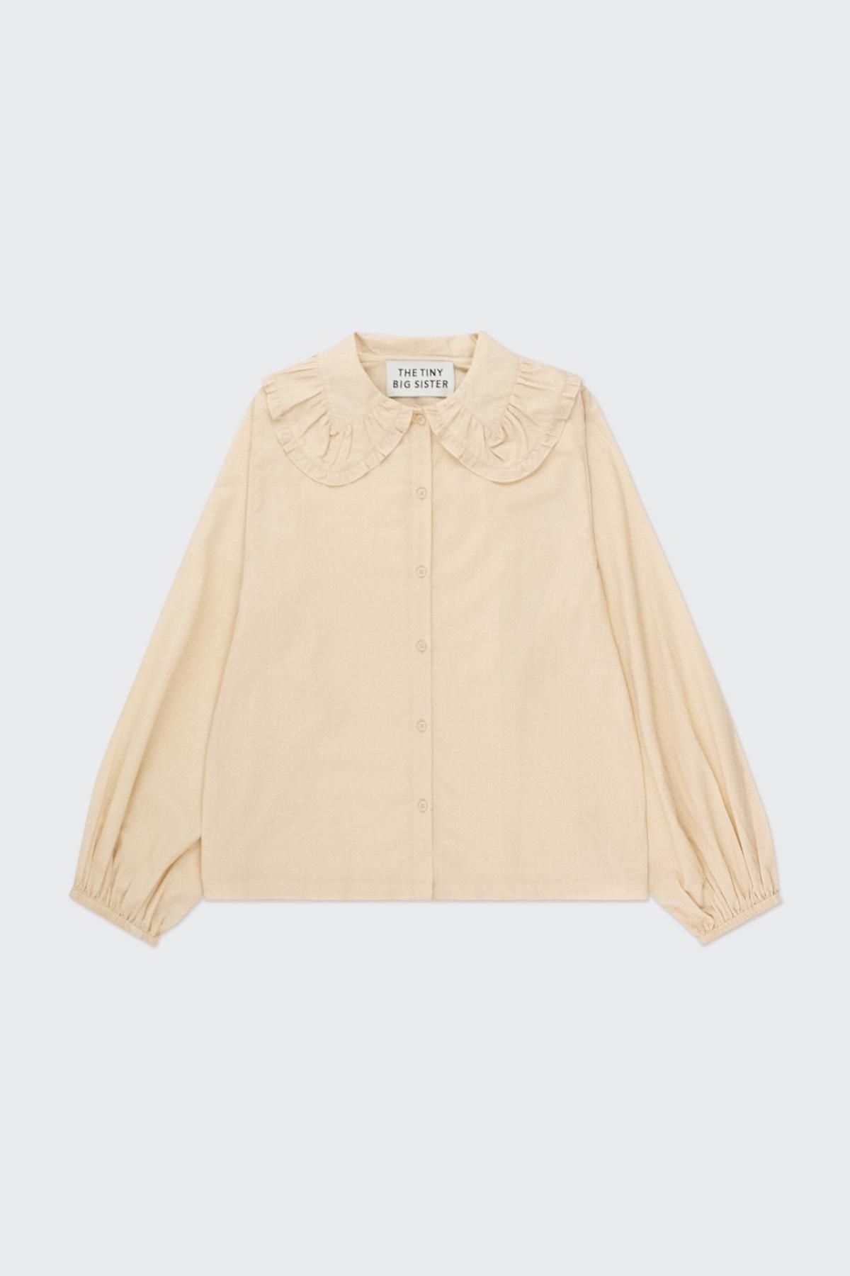 타이니코튼 프릴 칼라 블라우스 AW24-601M01 VAINILLA - 메인 이미지