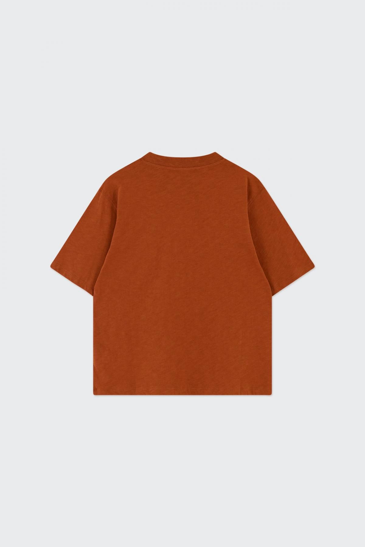 타이니코튼 미니멀 베이직 반팔 티셔츠 AW24-730M06 MARRON - 상세 이미지 2