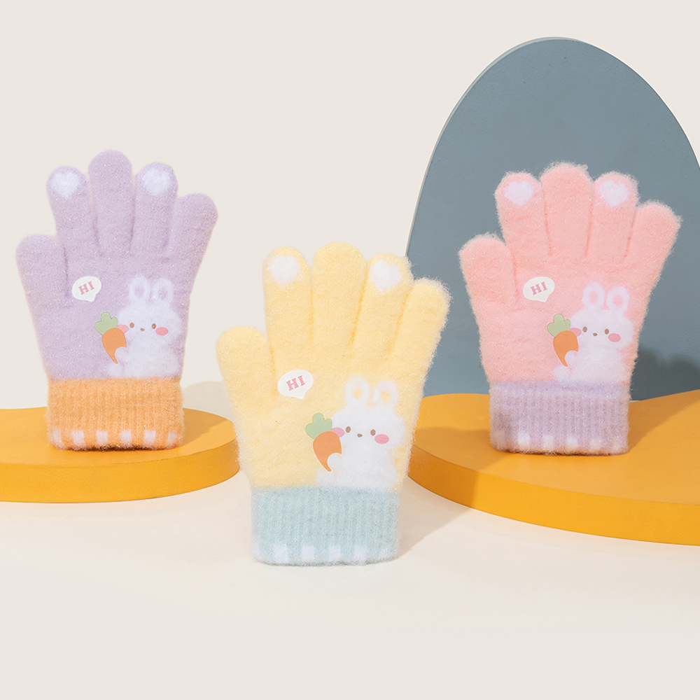 아동 유아 키즈 여아 유아 아이 베이비 남아 토들러 베이비 니트 겨울 손가락 털 장갑 이미지 8