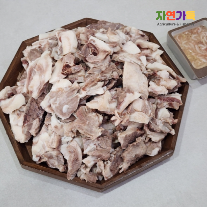 자연가득 국내산 돼지머리 고기 슬라이스 1kg 10인분 - 상품 이미지
