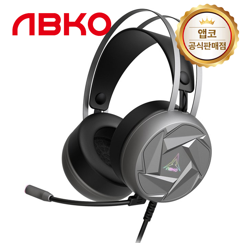 앱코 N300 가상 ENC 게이밍 헤드셋 다크그레이 - 상품 이미지