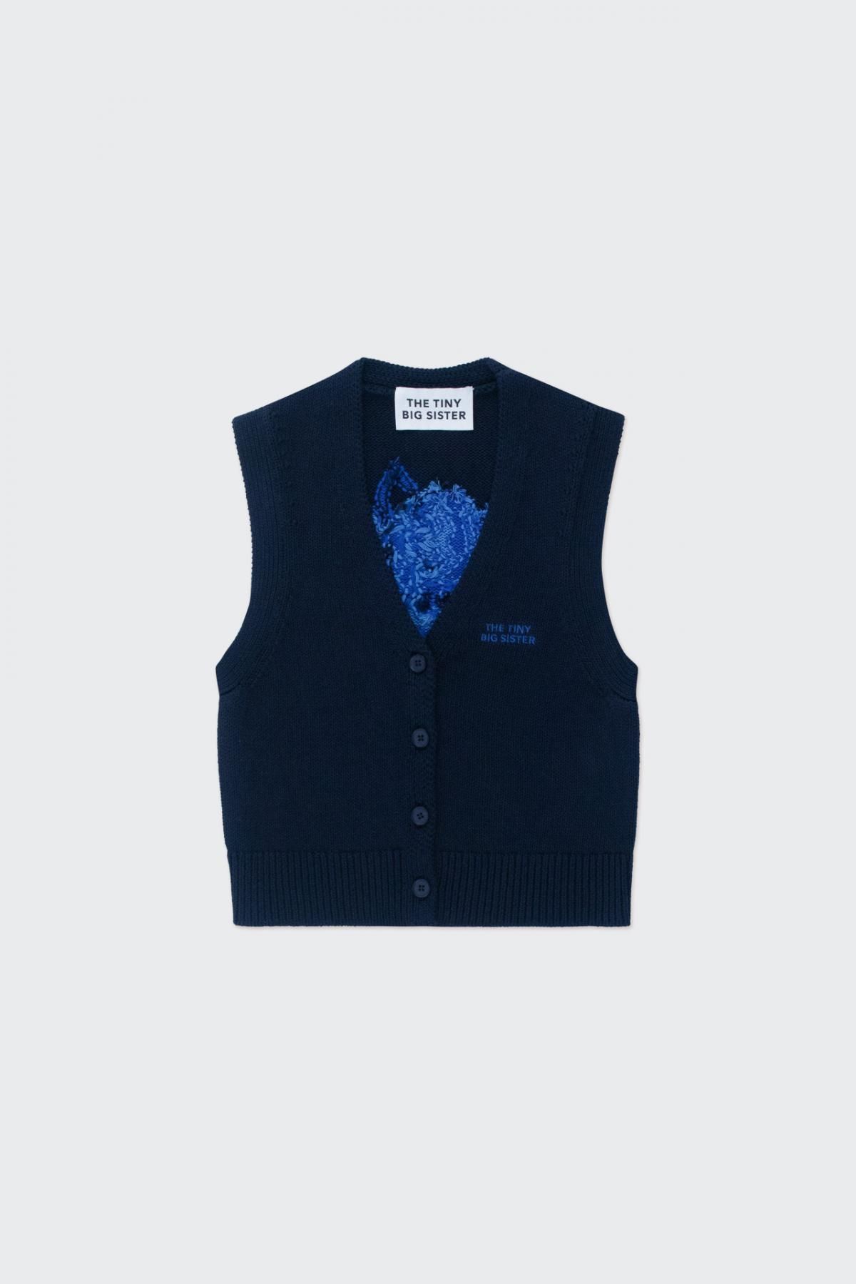 타이니코튼 클래식 니트 베스트 AW24-709107 ONE COLOR - 상품 이미지