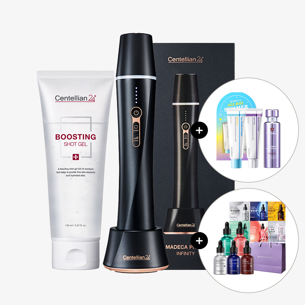 동국제약 센텔리안24 마데카 프라임 인피니티 1개+부스팅 샷젤 150ml 1개+앰플 5종+타이트 리프팅 크림세트+PDRN 액티브 세럼+샤쉐 6종 + 쇼핑백/ 뷰티디바이스 홈케어기기 - 메인 이미지