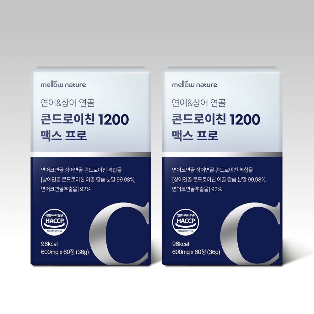 멜로우네이쳐 연어&상어 연골 콘드로이친 60정, 2개 - 상품 이미지