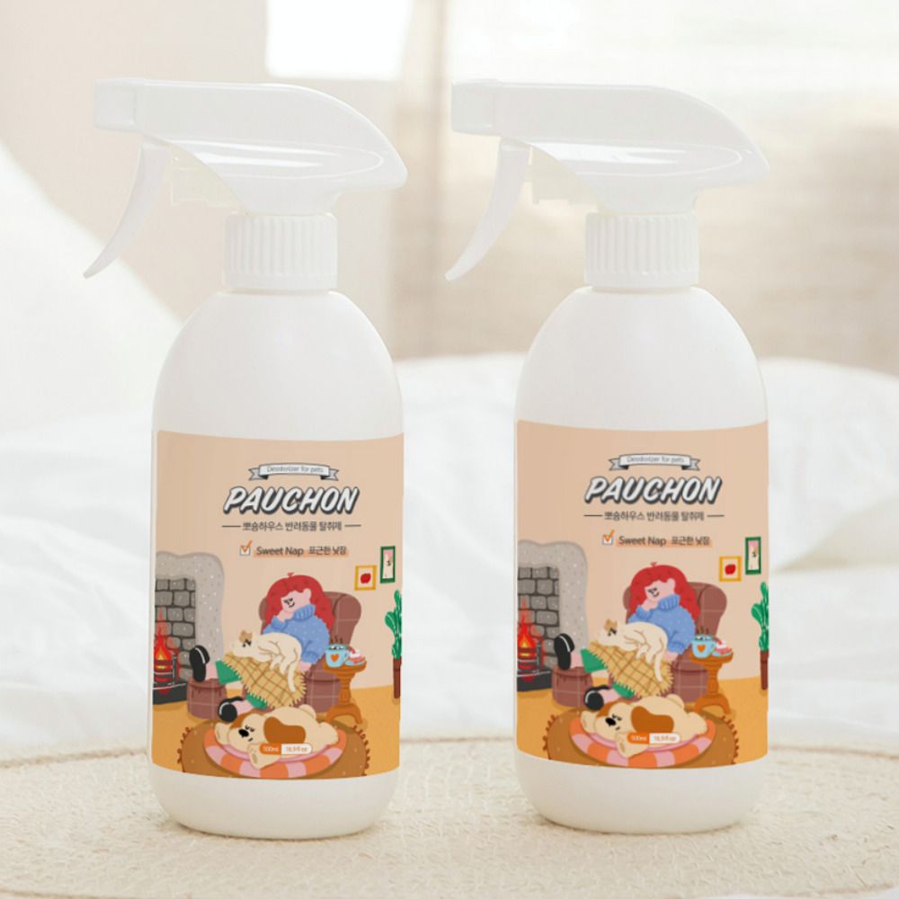 1+1 뽀숑하우스 반려동물탈취제 500ml 포근한낮잠 4가지향 강력탈취 강아지 오줌냄새제거 제품 이미지