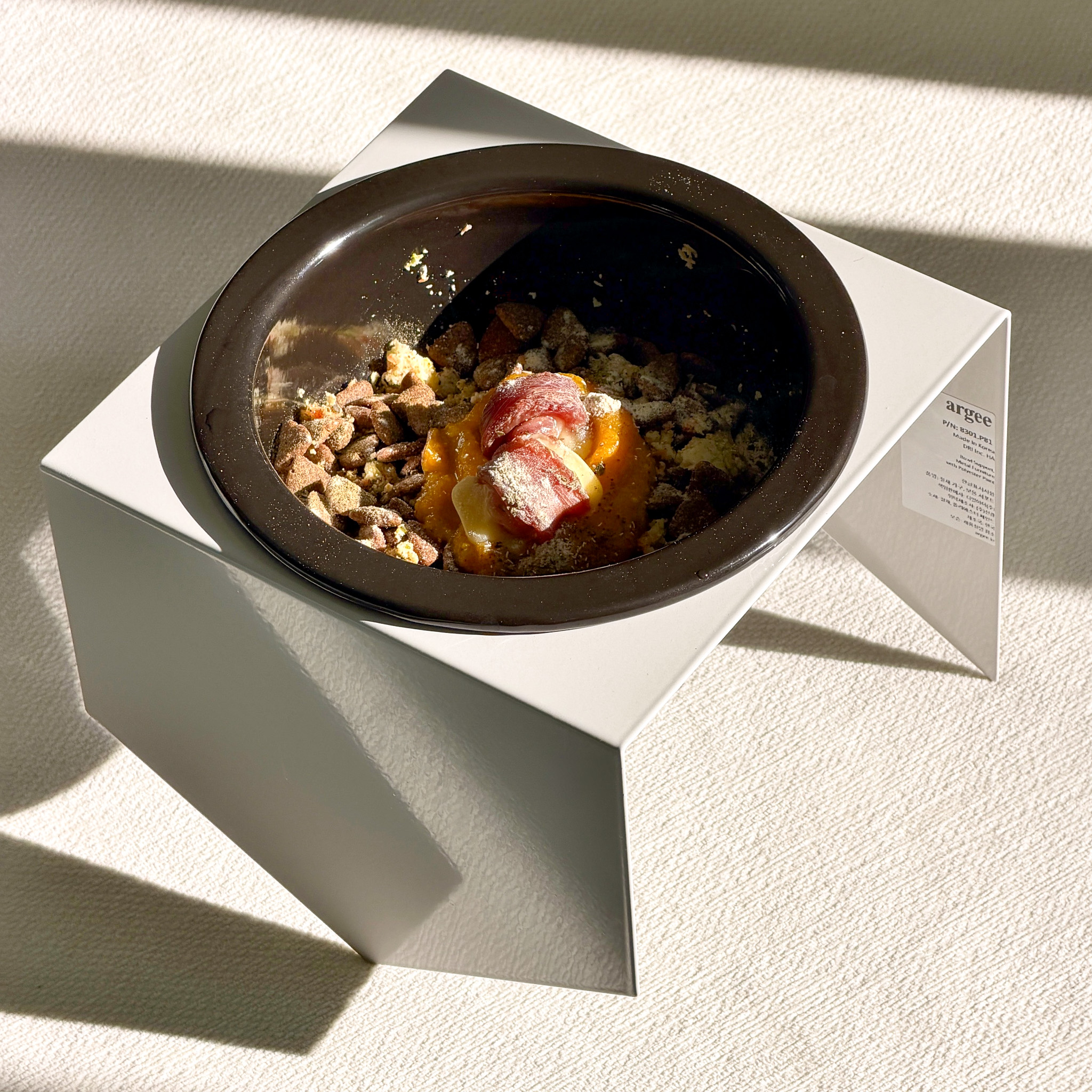 강아지 밥그릇 강철 스탠드 국산 식기 받침대 반려동물 고양이 물그릇 거치대 이미지 2