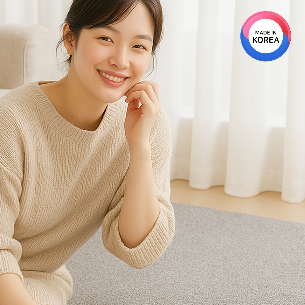 해든마루 골드에디션 전기장판 러그형 쇼파용 탄소열선 원적외선 온열매트 세탁가능 자동OFF 그레이 - 상세 이미지 3