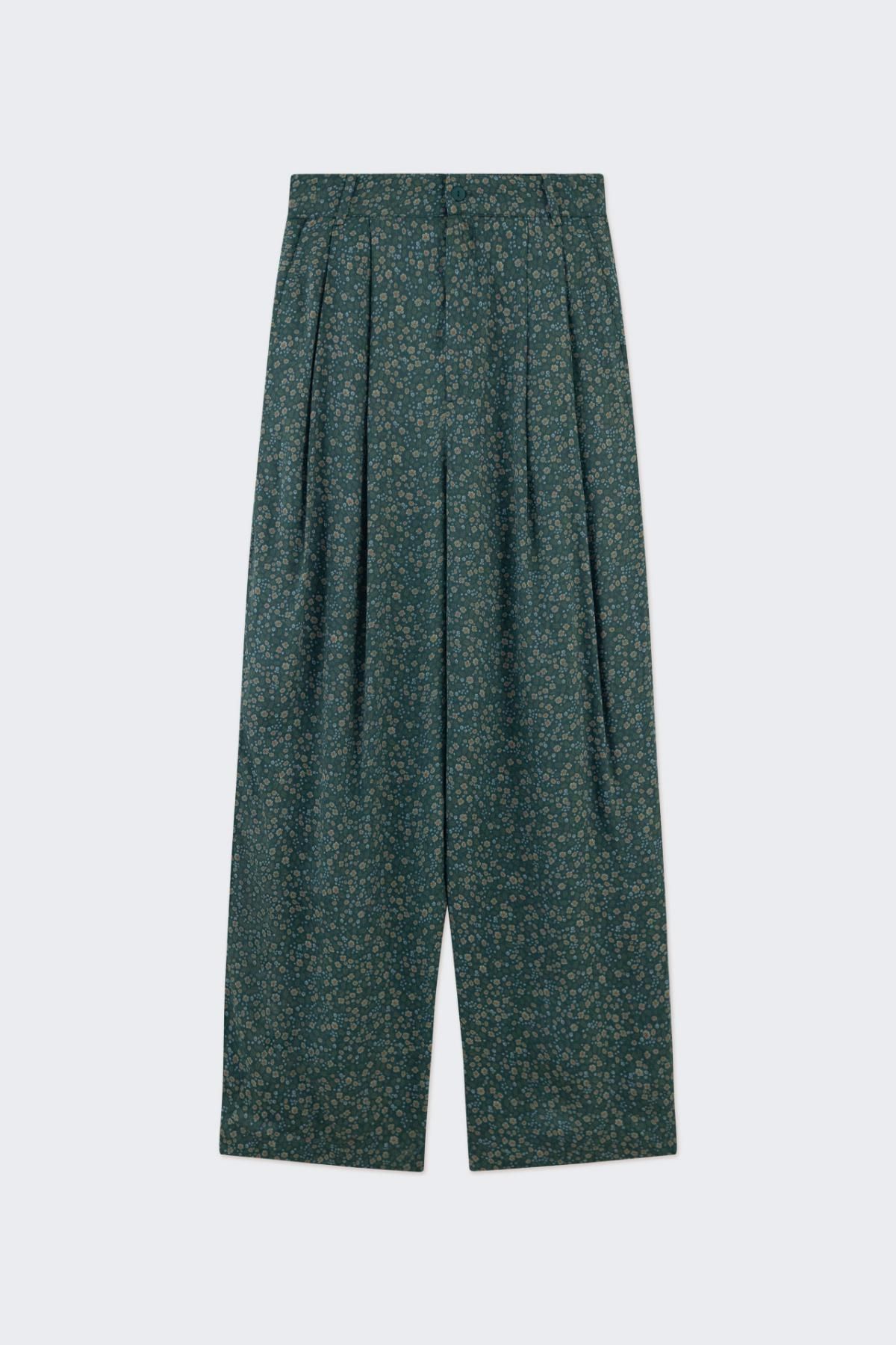 타이니코튼 플라워패턴 와이드 팬츠 AW24-614M22 ONE COLOR - 상세 이미지 2