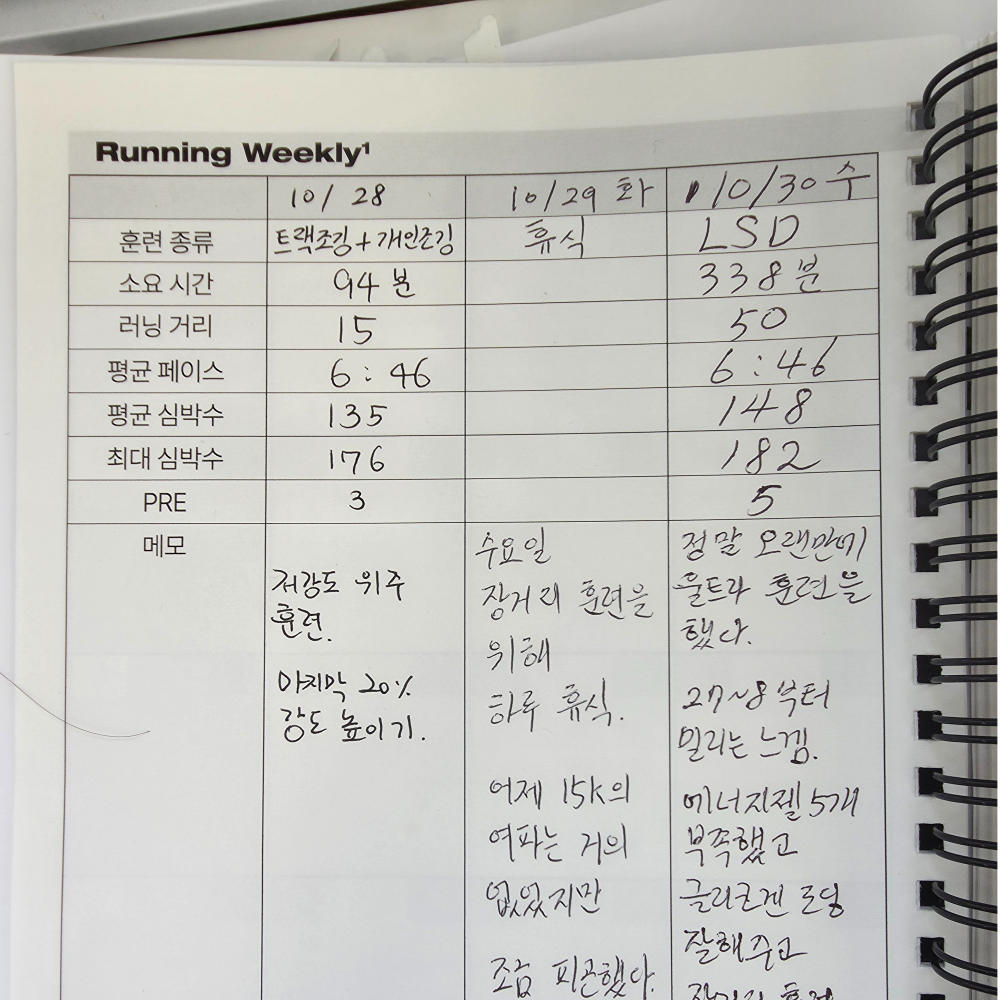 2026 불렛저널 러닝기록 다이어리 6개월 노트 러닝 일기 플래너 - 상세 이미지 2