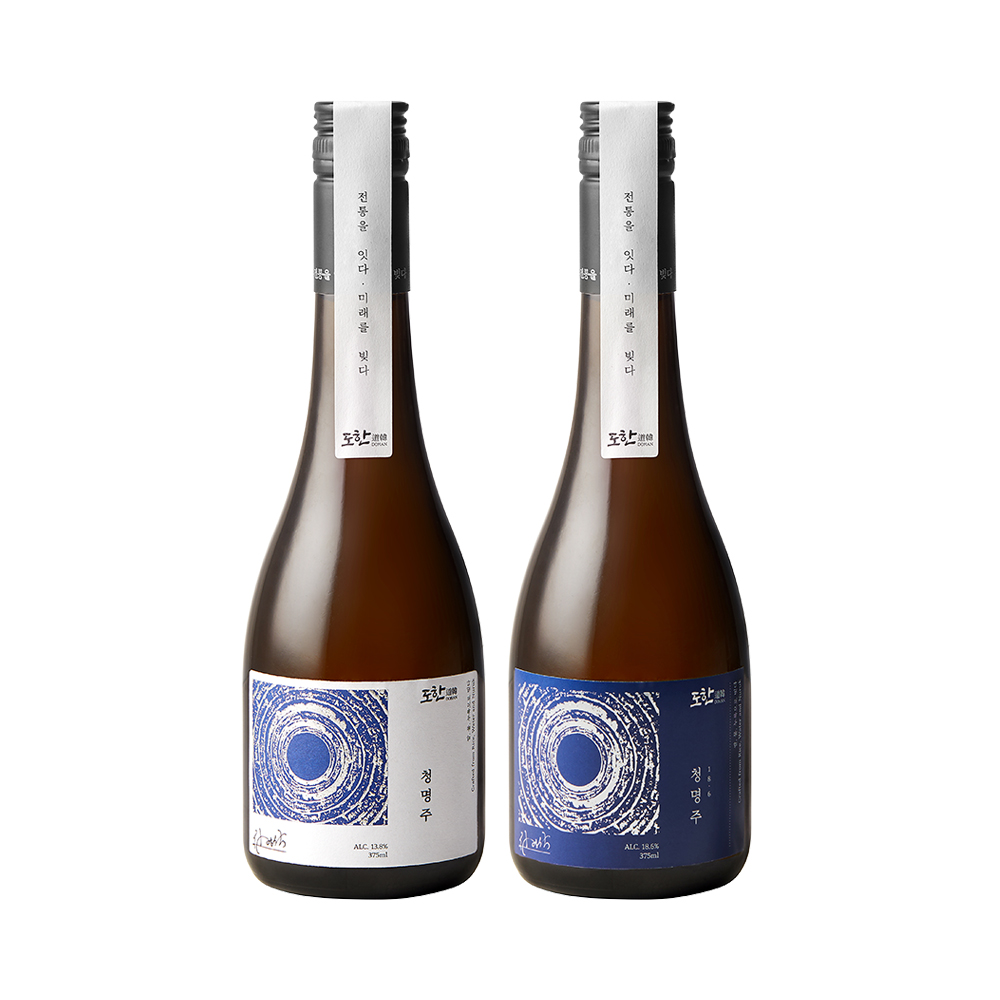 술픽 한영석 도한 청명주 13.8도 18.6도 375ml 세트 누룩명인 귀밝이술 - 상품 이미지
