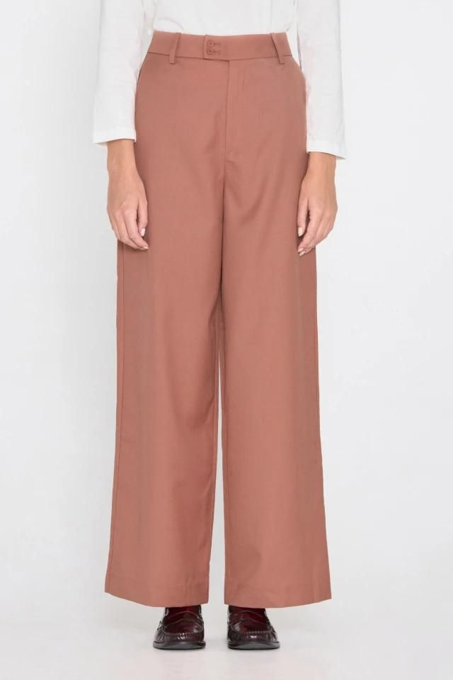 타이니코튼 플리츠 와이드 슬랙스 팬츠 AW24-758P78 DESNUDO - 메인 이미지