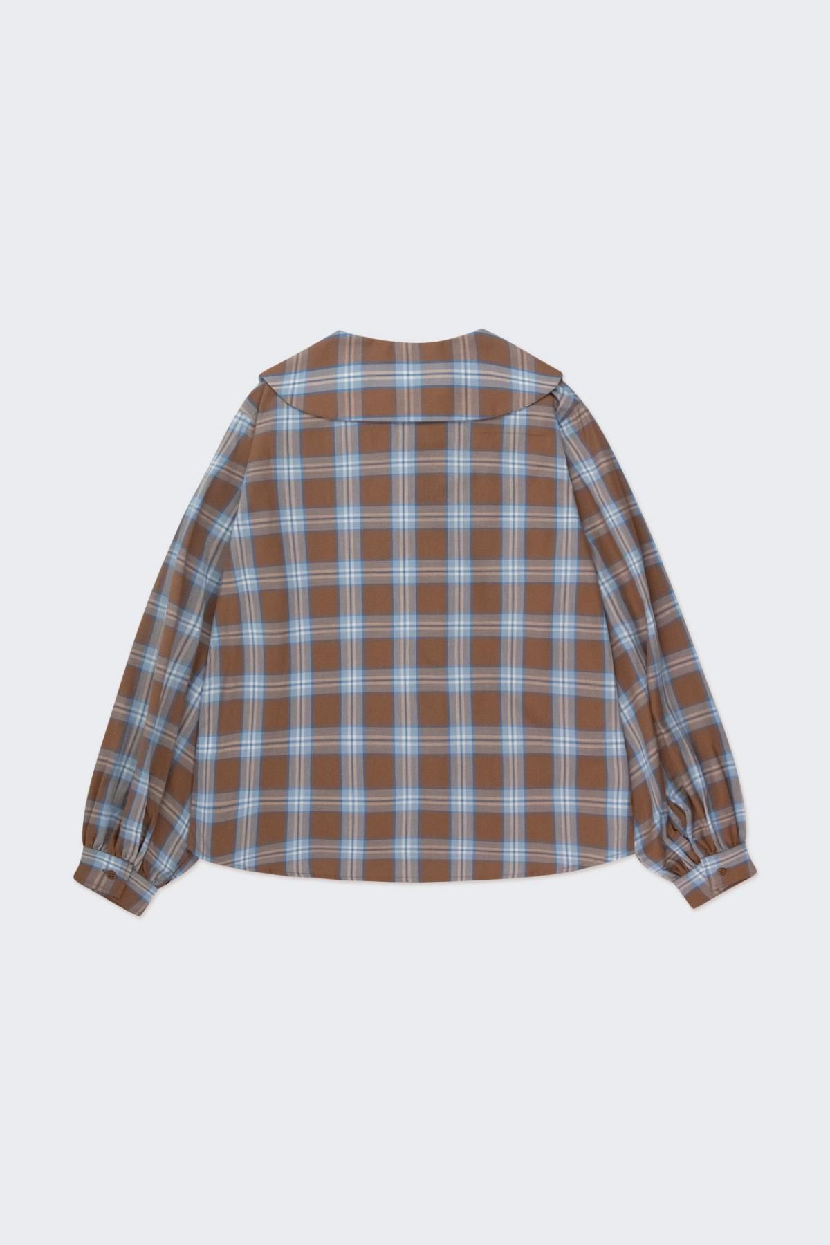 타이니코튼 트렌디 체크 패턴 루즈핏 블라우스 AW24-783M06 ONE COLOR - 상세 이미지 2