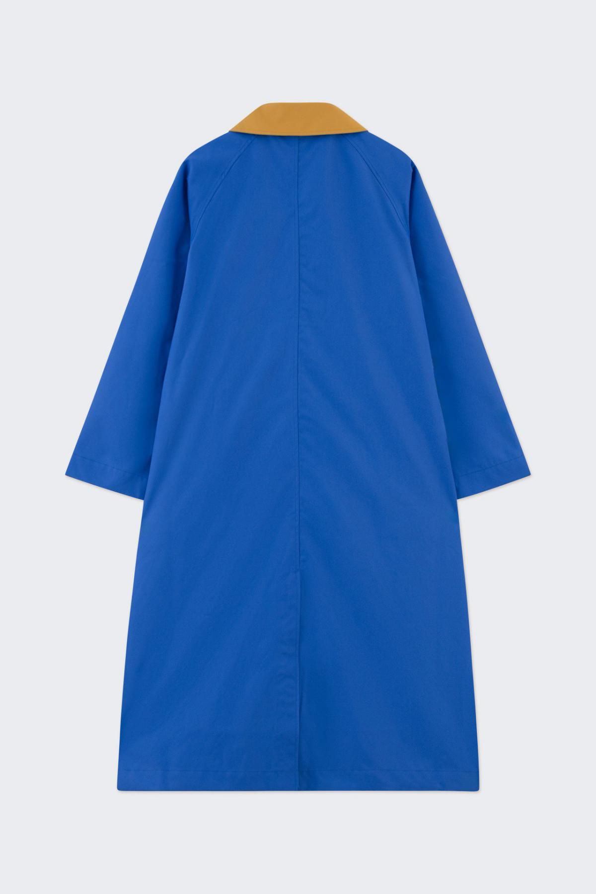 타이니코튼 컬러블록 롱 트렌치코트 AW24-682J29 ULTRAMAR - 상세 이미지 2
