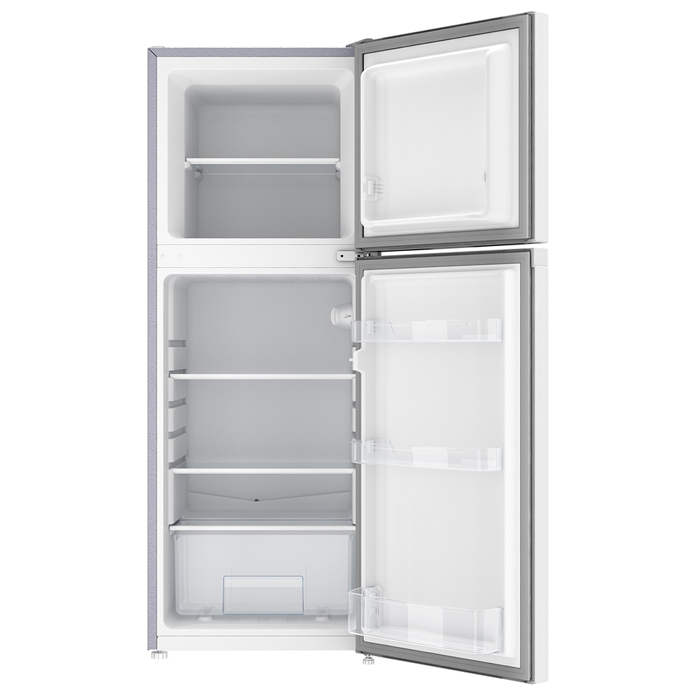 창홍 소형 미니 냉장고 2도어 원룸 가정용 실버 138L