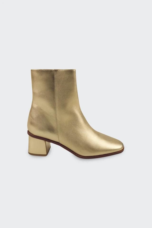 타이니코튼 메탈릭 골드 레더 앵클부츠 AW24-762P66 DORADO - 상품 이미지