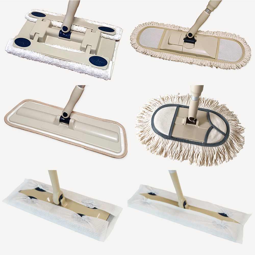 필굿리빙 바닥 밀대 걸레 청소 물걸레 막대 극세사 가정용