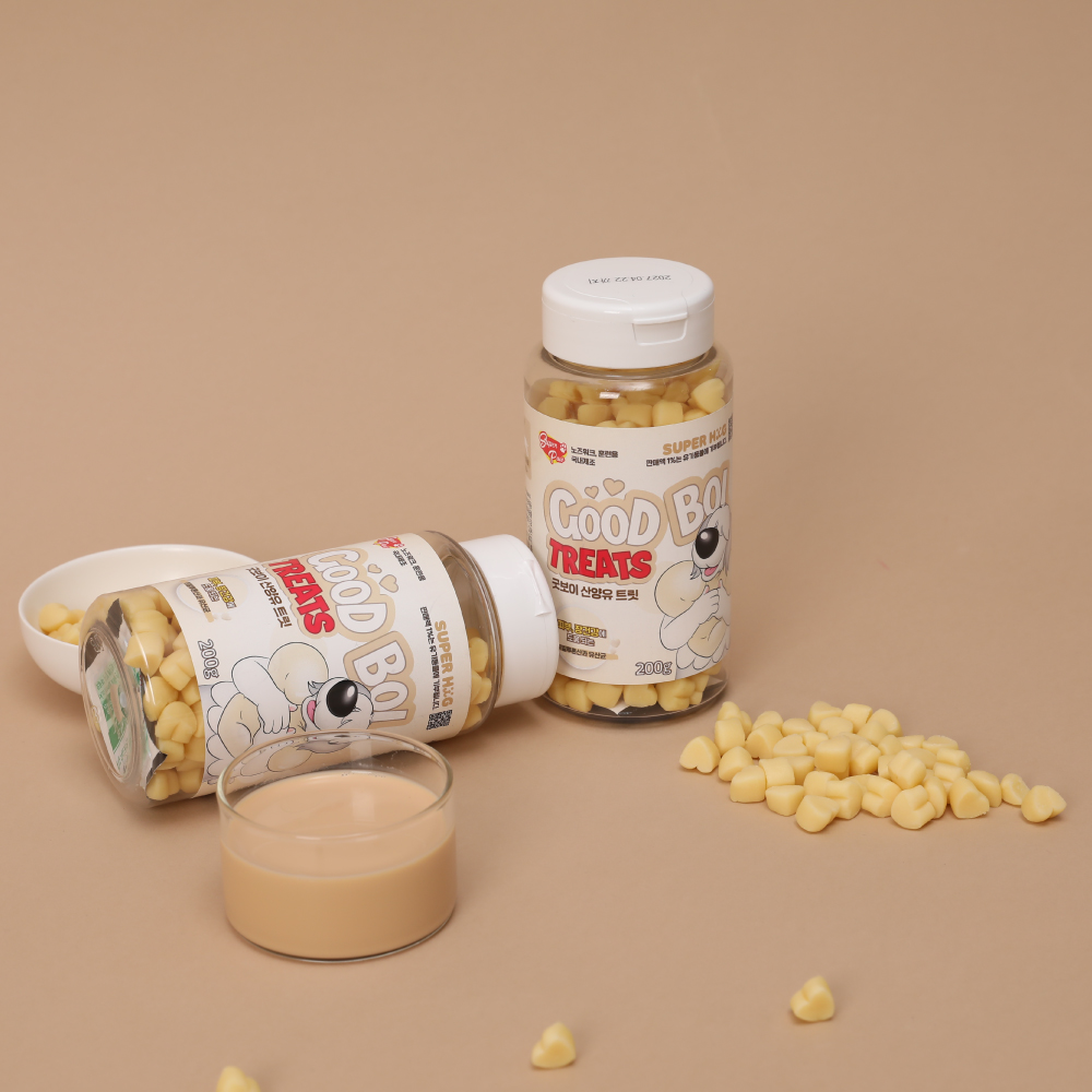 슈퍼포우 강아지 다이어트 간식 저칼로리 저알러지 노즈워크 굿보이 트릿 산양유, 200g, 1개 이미지 4