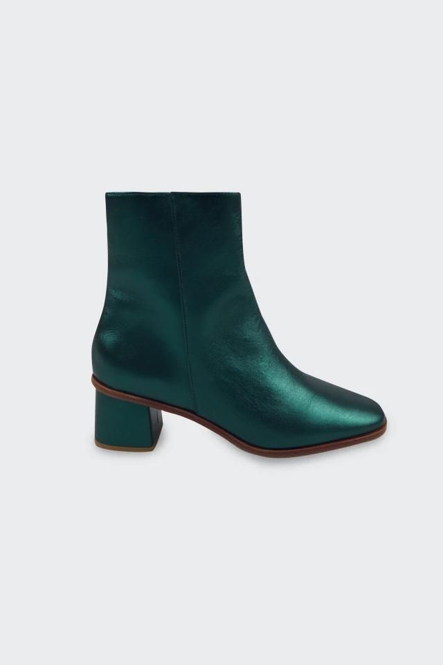 타이니코튼 메탈릭 레더 앵클부츠 AW24-762P80 VERDE - 메인 이미지