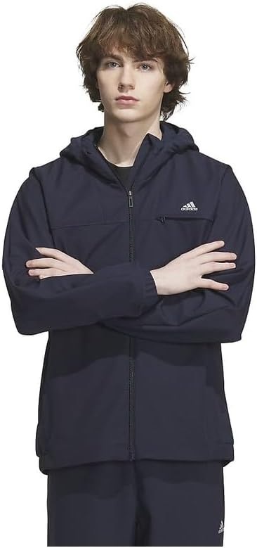 아디다스 에센셜 3레이어 본디드 플리스 후드 집업 재킷 남성 IEH98 - 상세 이미지 3