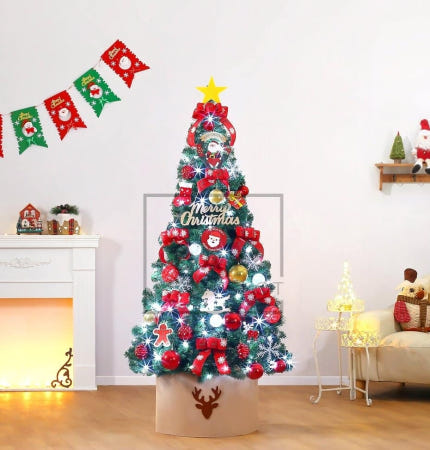 [트렌디프레소 협력사]데이슬롯 180cm 산타 트리 풀세트 크리스마스추리 대형트리설치 아파트크리스마스장식