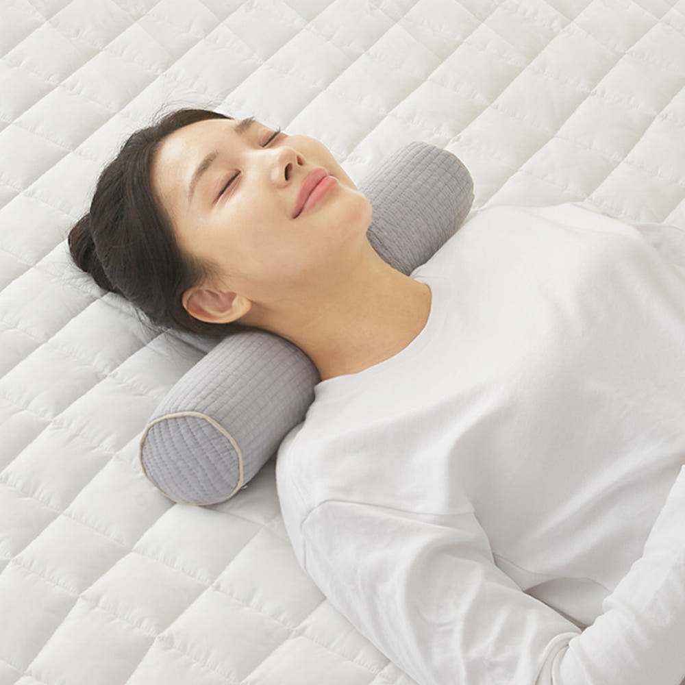 집앤콕 빨아쓰는 원형 경추베개 거북목 일자목 1+1