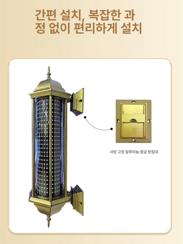 LED 레트로 미용실간판 회전싸인볼 바버샵 매장조명 - 상세 이미지 2