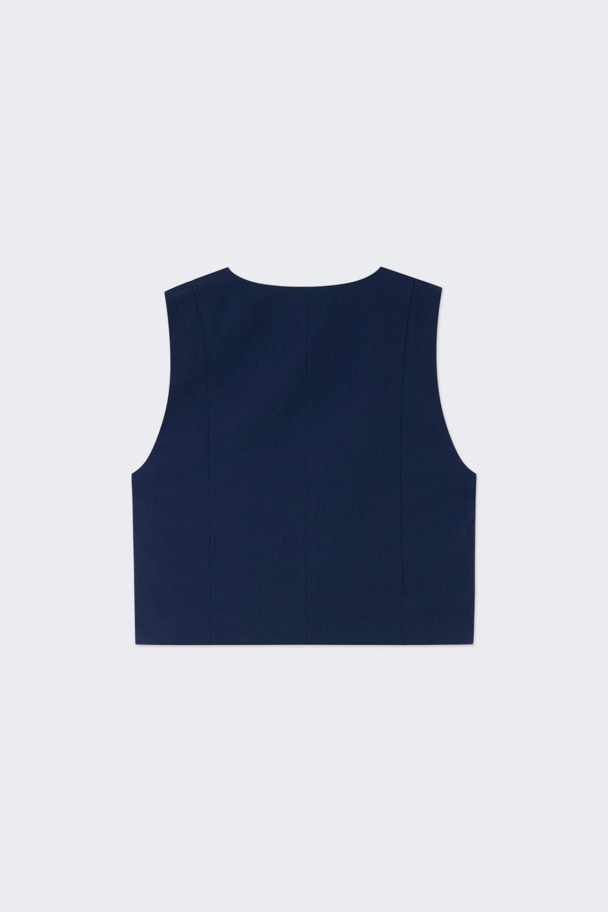 타이니코튼 클래식 네이비 울 베스트 AW24-645107 ONE COLOR - 상세 이미지 2