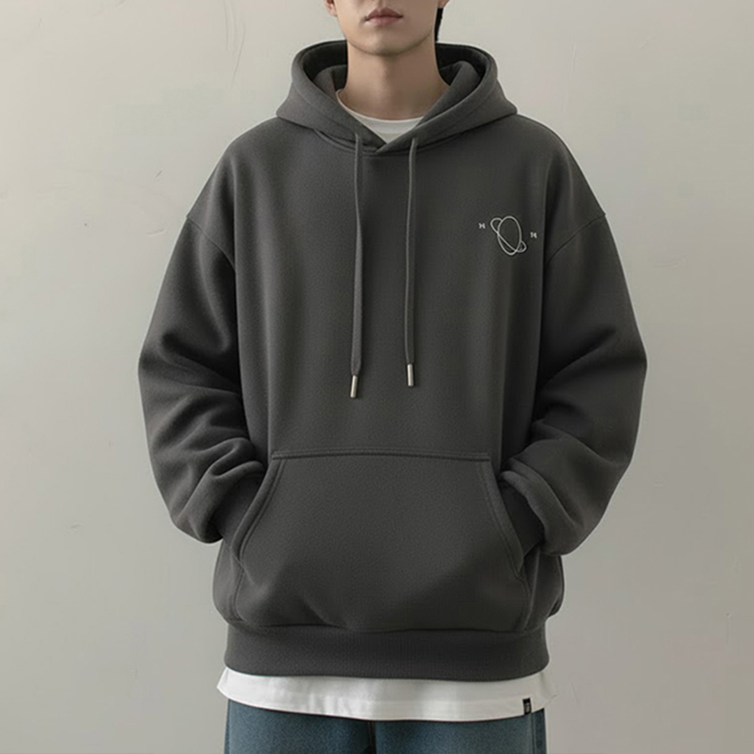 남자 기모 후드티 자수 오버핏 맨투맨 긴팔 3XL 5XL - 상세 이미지 5