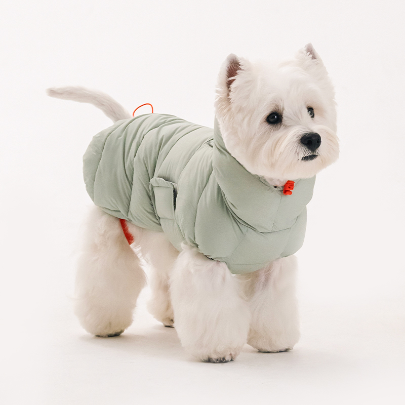 바잇미 LATTA 강아지패딩 강아지겨울옷 패딩조끼 애견 라임