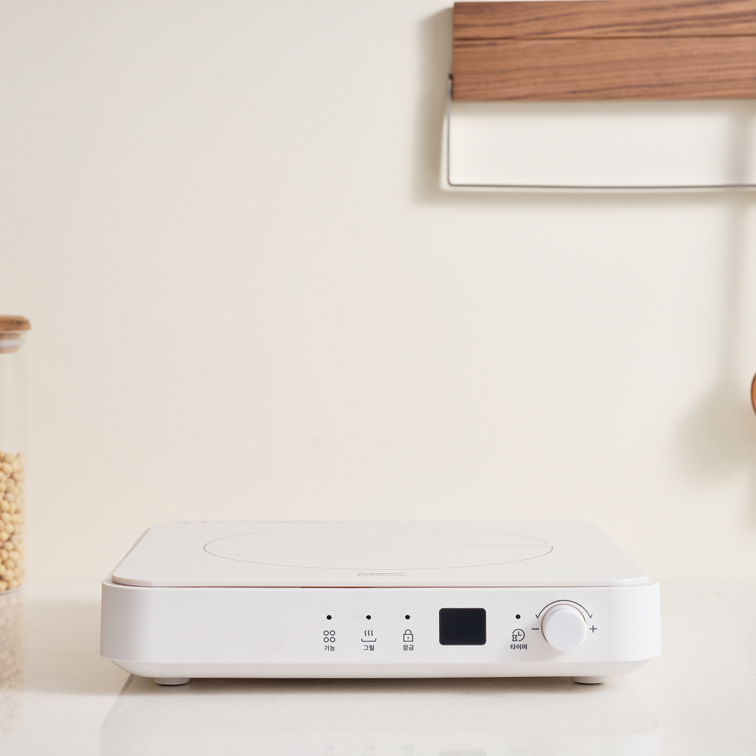 풀무원 트리플 인덕션 쿠커 1구인덕션 그릴플레이트 + 편백찜기 구성 RD1DWW1