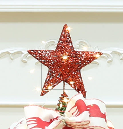 [트렌디프레소 협력사]데이슬롯 LED 탑별 장식 레드 트리별 크리스마스등 크리스마스조명장식